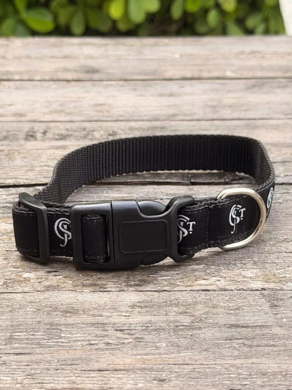 Chateau St. Jean Winery Wine Nylon Dog Collar Black